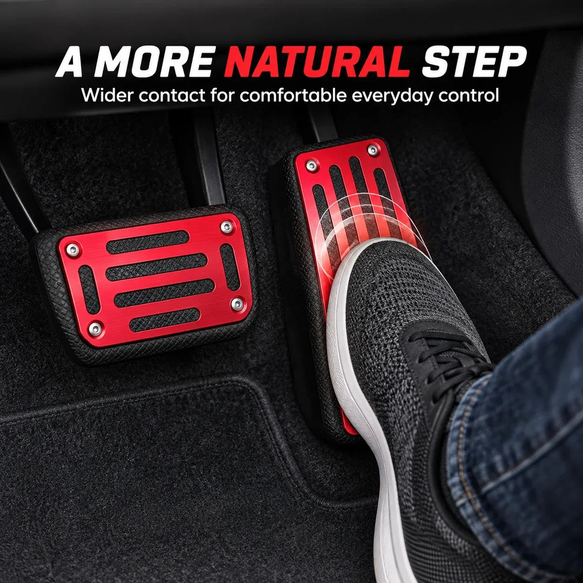 2PCS NonSlip Universal Automatic Foot Brake: Gas Cover Pad Pedal Accessories & Reliable Stability
