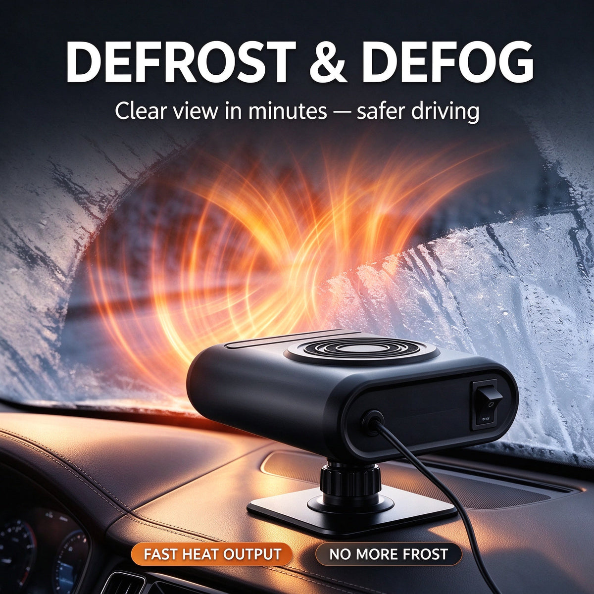 ❄️🚗 JOYTUTUS 12V Portable Car Heater – 50% OFF! Adjustable defogging, easy-install windshield demister – clear windows fast. 💨