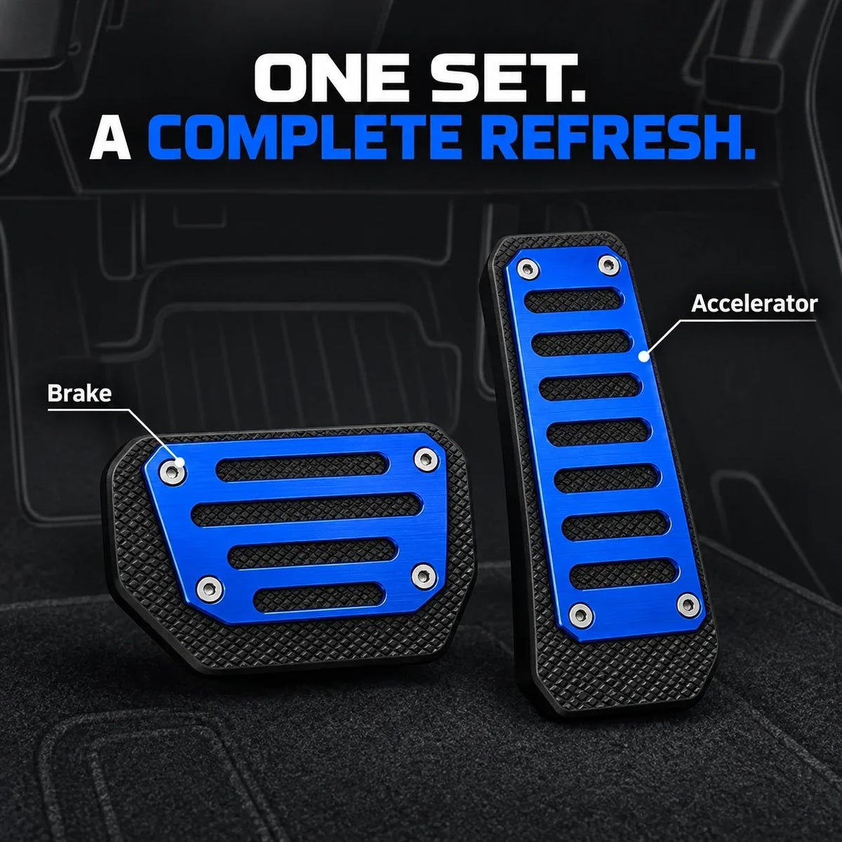 2PCS NonSlip Universal Automatic Foot Brake: Gas Cover Pad Pedal Accessories & Reliable Stability