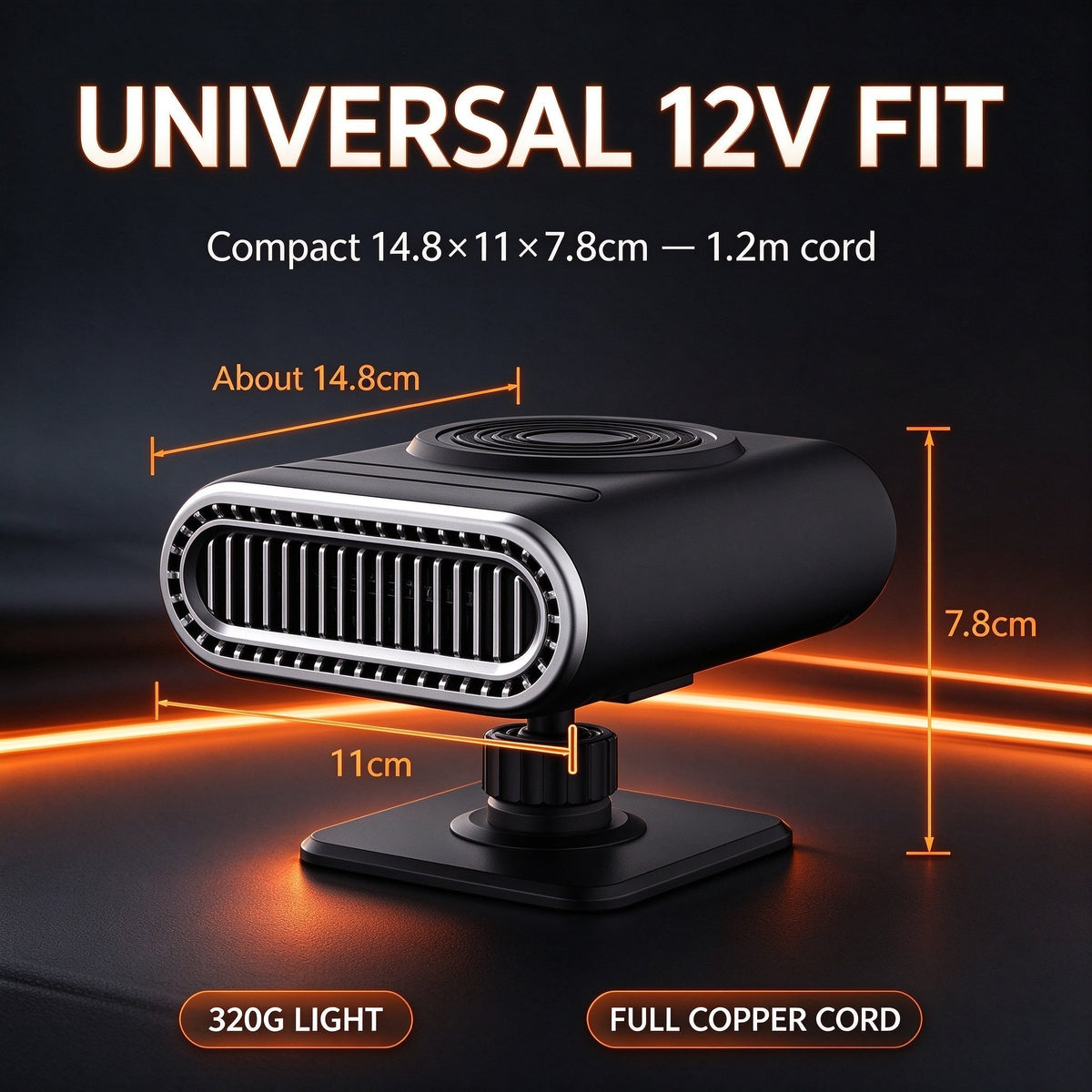 ❄️🚗 JOYTUTUS 12V Portable Car Heater – 50% OFF! Adjustable defogging, easy-install windshield demister – clear windows fast. 💨