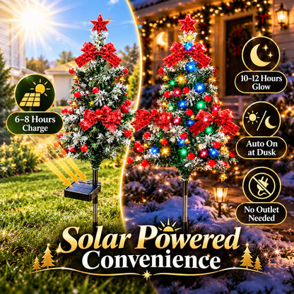🔥 Solar Cedar Christmas Tree Lights| Festive Outdoor Holiday Decor