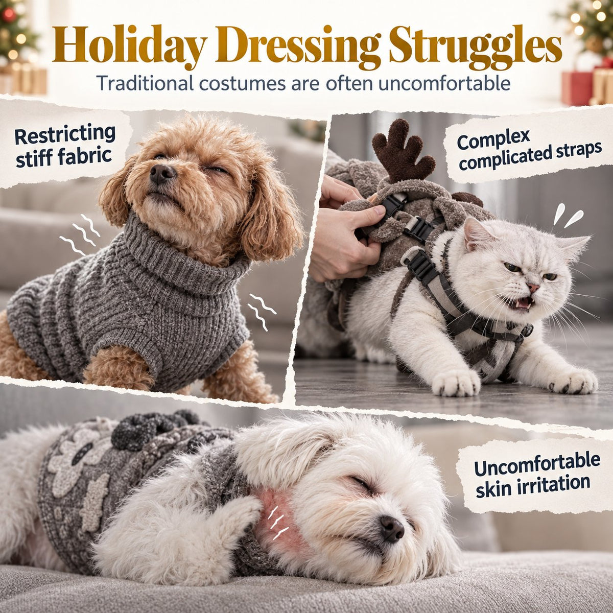 🐶🎄Christmas Tree Pet Cloak Costume for Dogs and Cats
