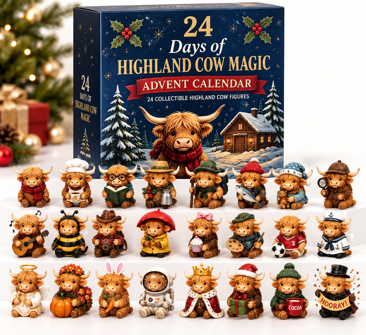 24 Days of Highland Cow Magic Advent Calendar