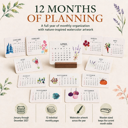 🌱Eco-Friendly Plantable 'Timeless' Seed Calendar 2027 ✨ Plan•Plant•Grow•Enjoy - 3