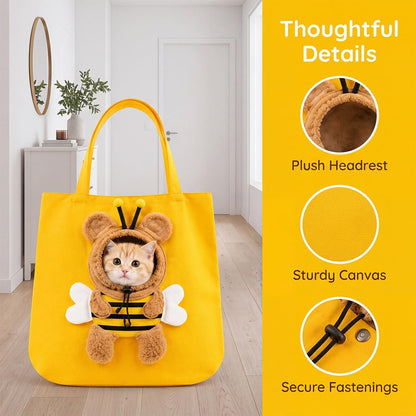Cute cat carrier pet tote – Extra Large – image 3