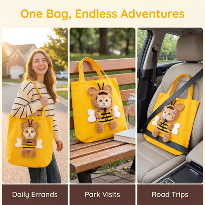 Cute cat carrier pet tote – Extra Large – image 5