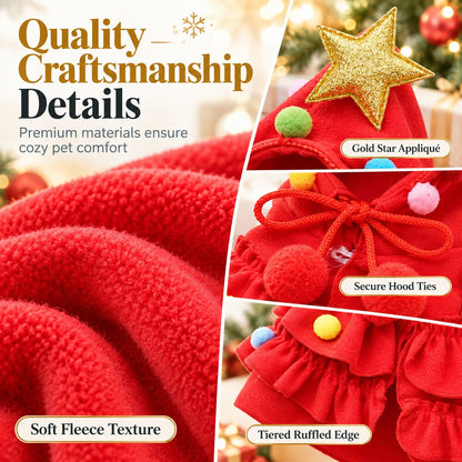 🐶🎄Christmas Tree Pet Cloak Costume for Dogs and Cats