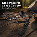 🏕️ 3-in-1 Folding Camping Utensil – Compact Fork, Spoon & Knife