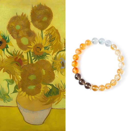 Van Gogh Sunflower Crystal Bracelet