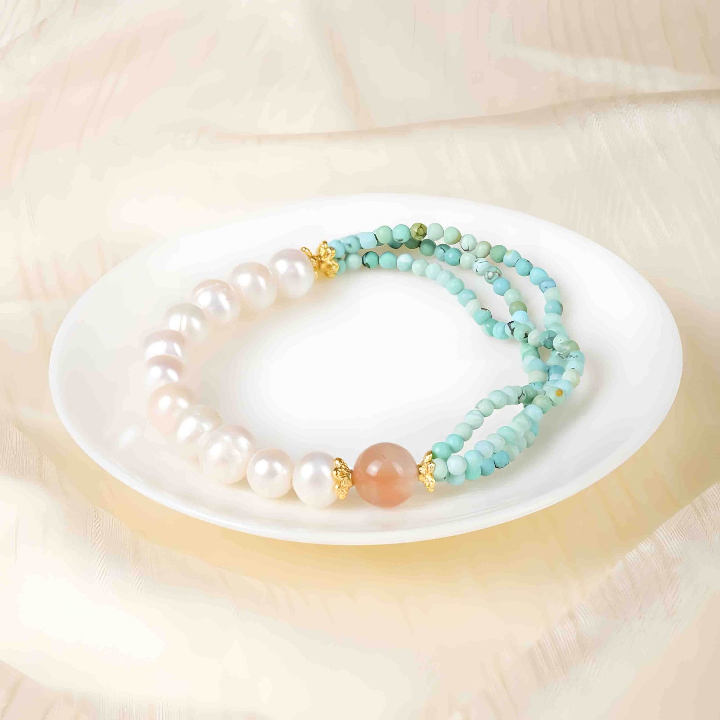 Van Gogh Apricot Crystal Bracelet