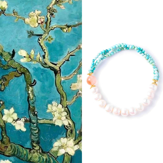 Van Gogh Apricot Crystal Bracelet