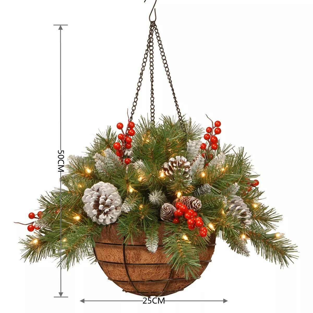 🎄 Last day: 50% OFF🏆Christmas basket with built-in lights |🧺 With built-in lights, weatherproof and maintenance-free
