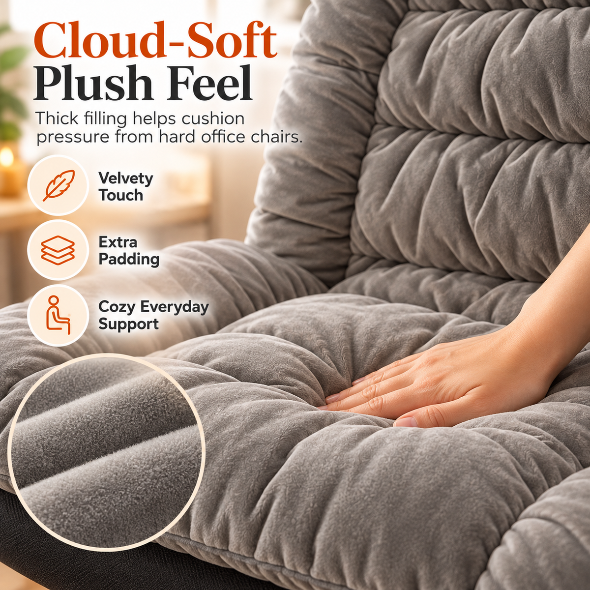 🔥🪑 Cozy Heated Office Chair Cushion ✨ Plush Quilted Seat & Back Warmer with Remote Control ⏱️❄️ Soft Comfort for Home & Office 💖🌈 6 Colors Available!