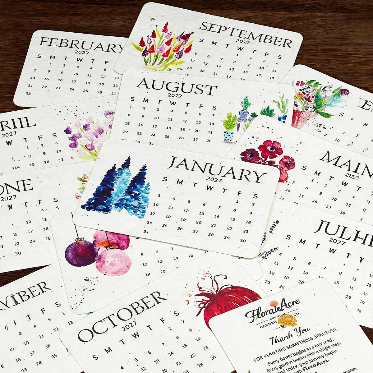 🌱Eco-Friendly Plantable 'Timeless' Seed Calendar 2027 ✨ Plan•Plant•Grow•Enjoy - 4