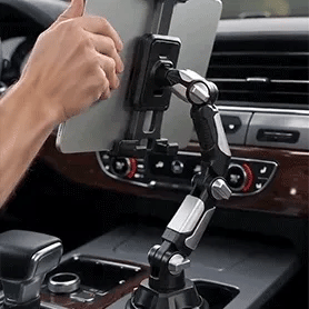 Adjustable cup holder phone and tablet mount