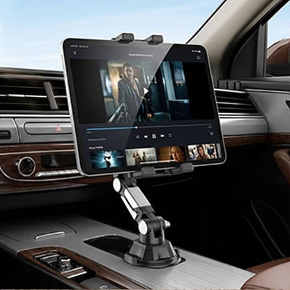 Adjustable cup holder phone and tablet mount