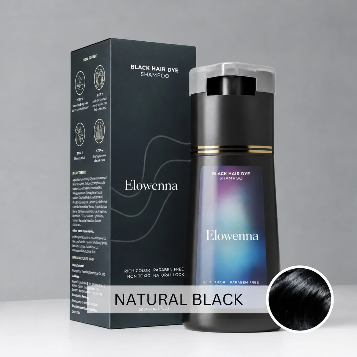 Elowenna Hair Dye Shampoo — product information