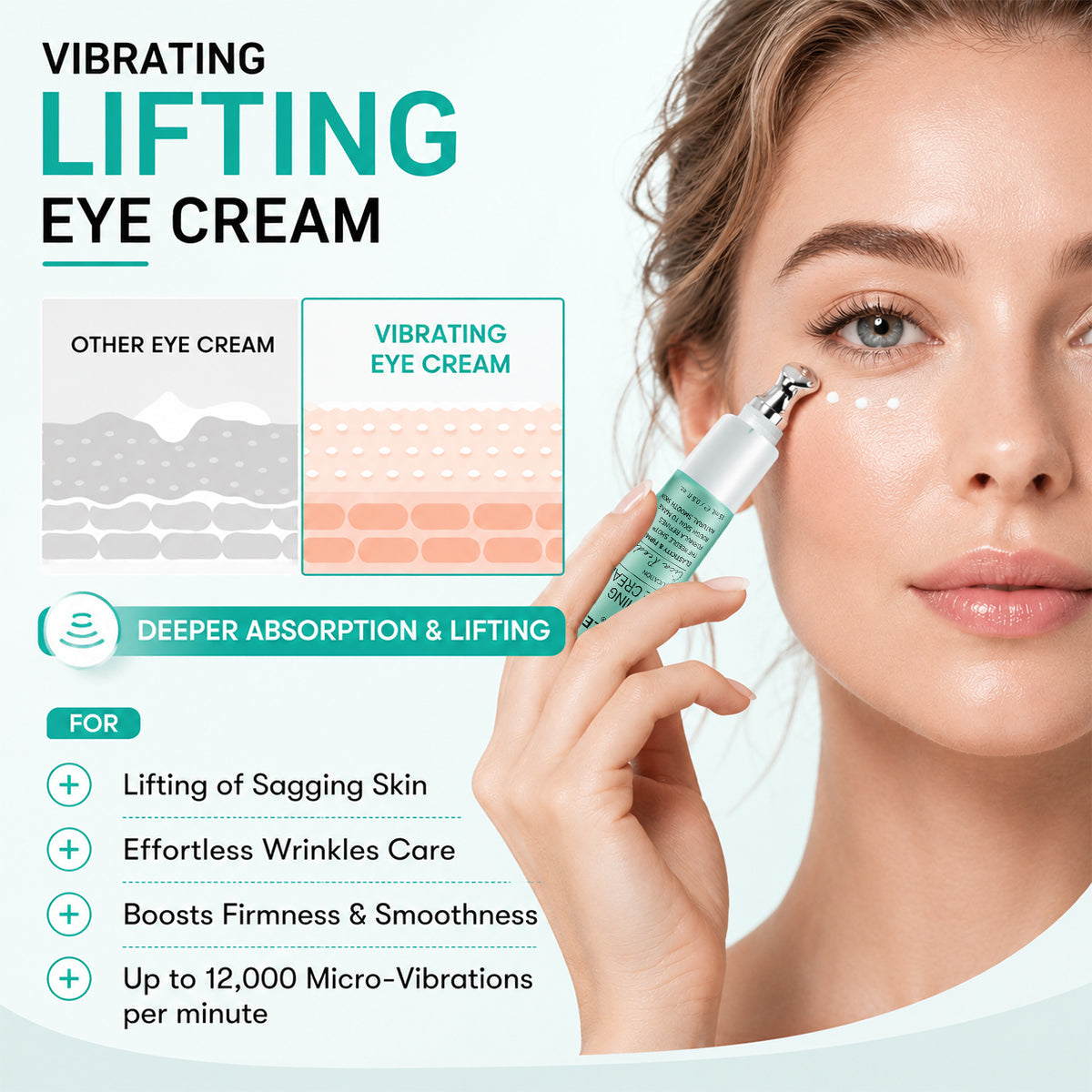 PDRN micro-vibration eye cream — source product image