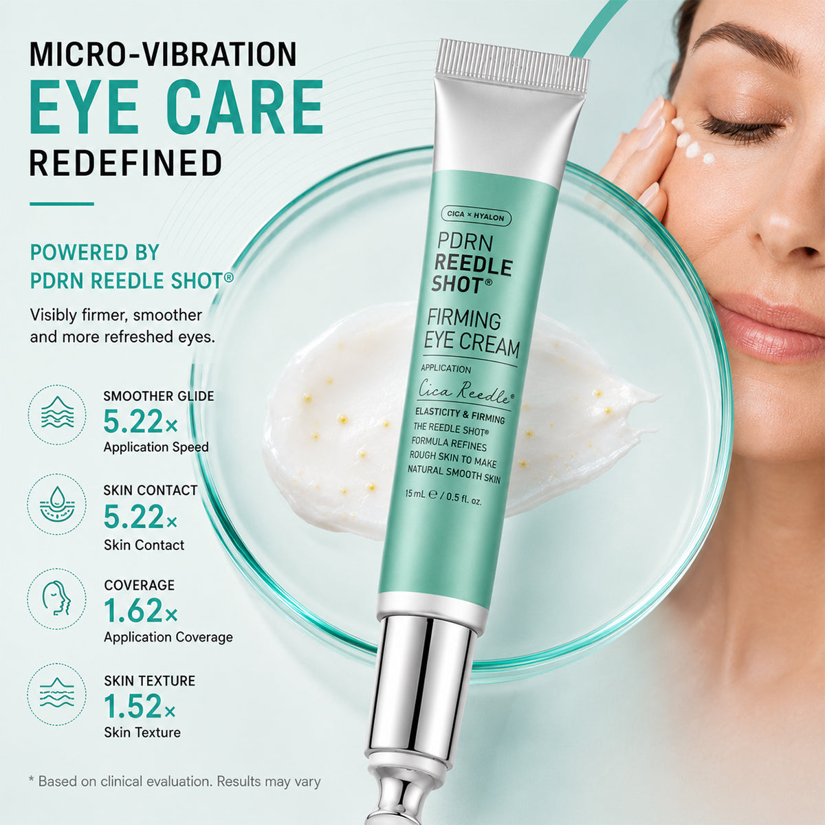 PDRN micro-vibration eye cream — source product image