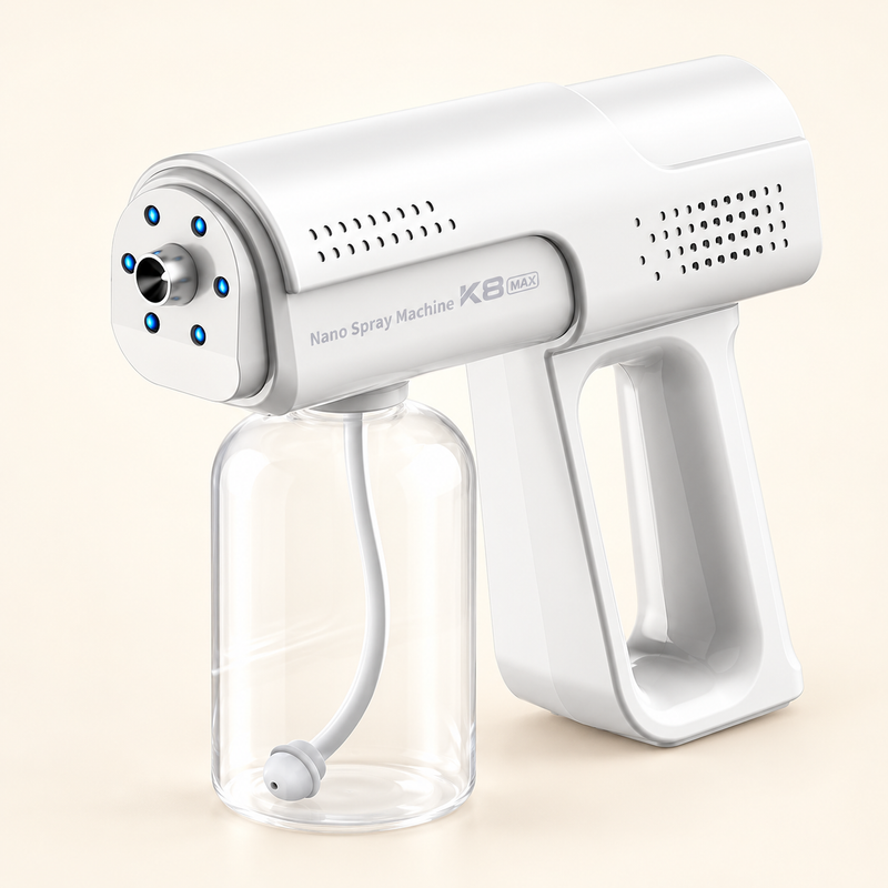 K8 Sanitizer Spray Gun — styled product illustration