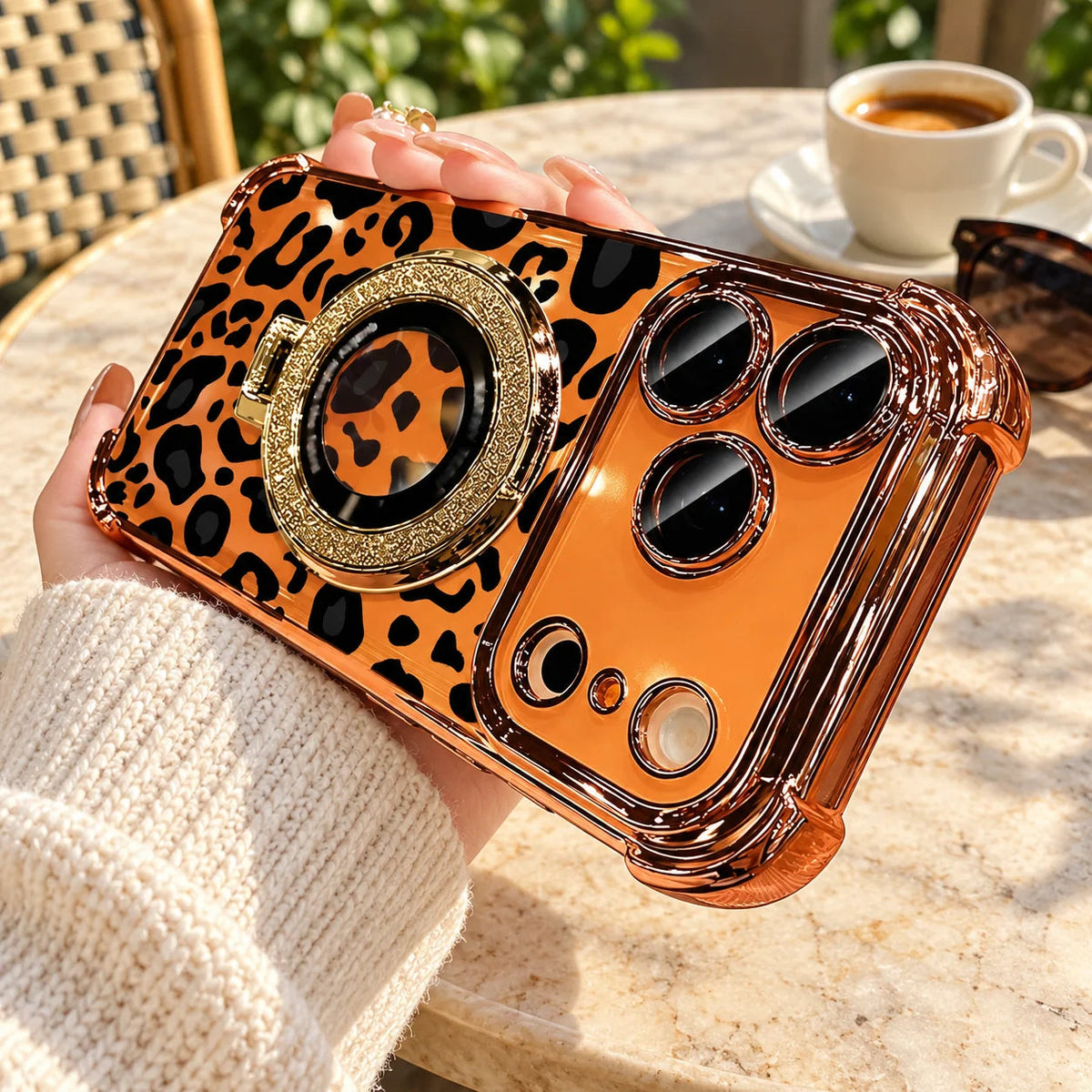 Leopard print phone case