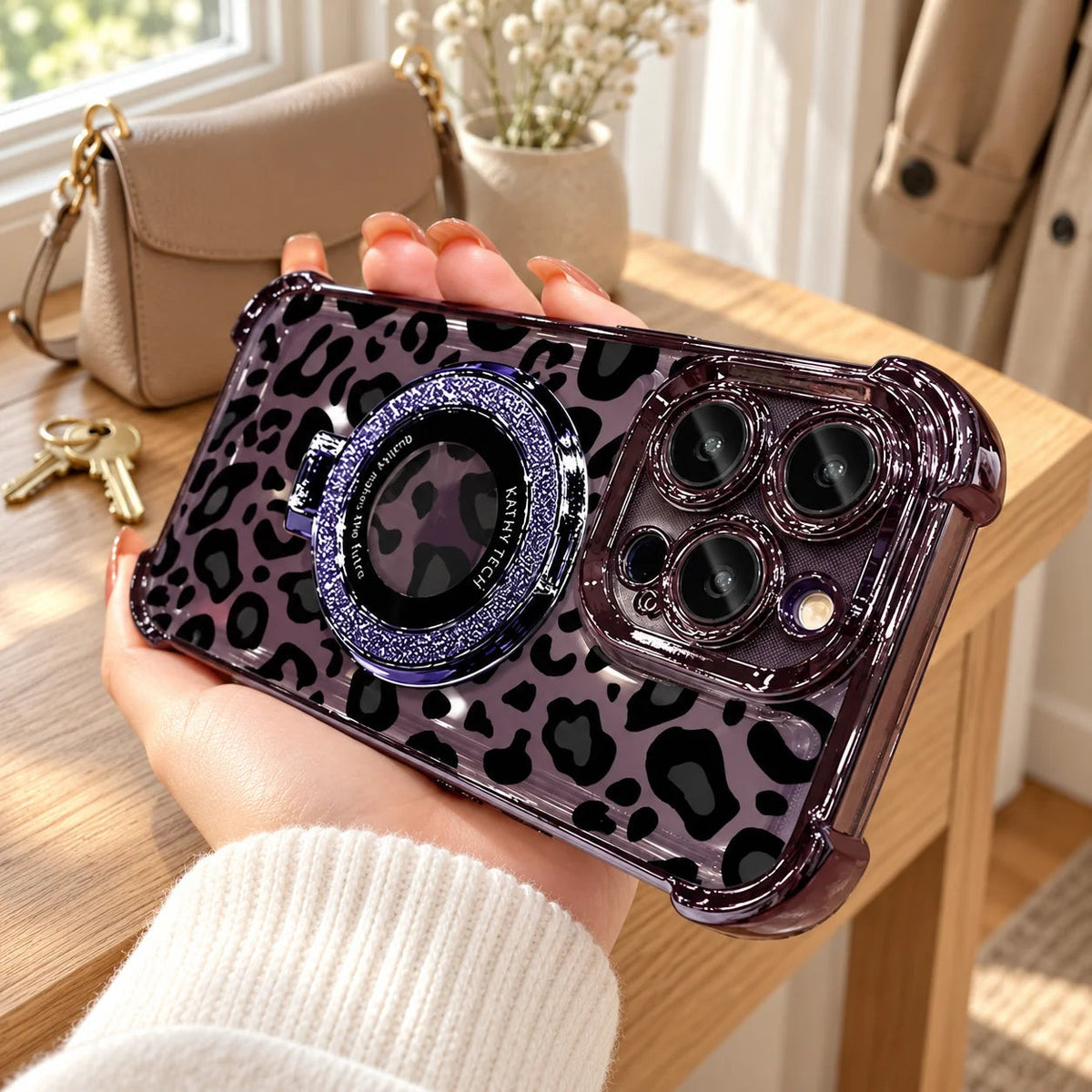 Leopard print phone case