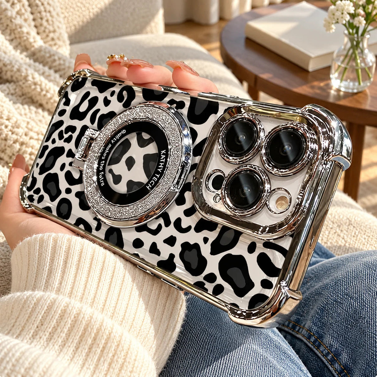Leopard print phone case