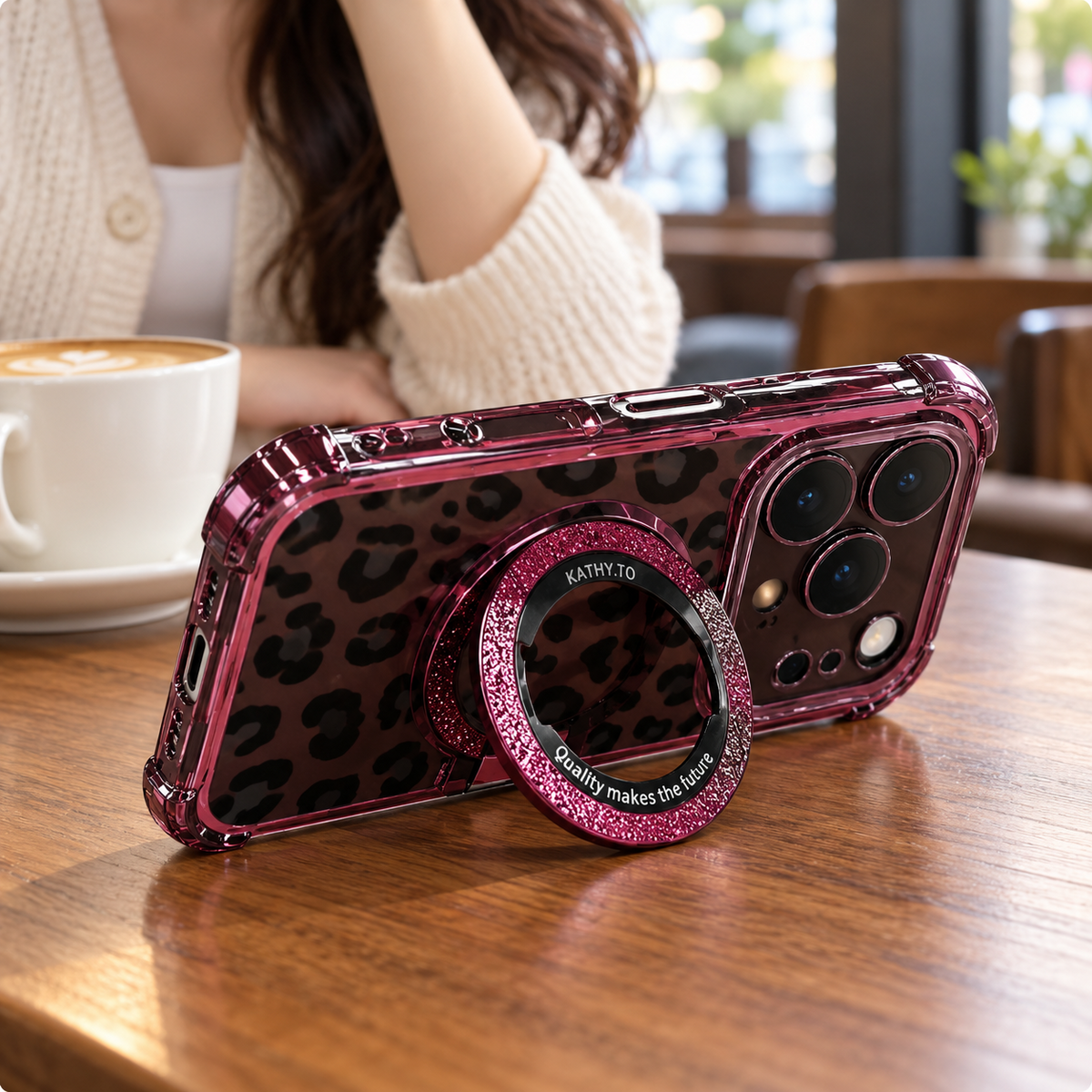Leopard print phone case