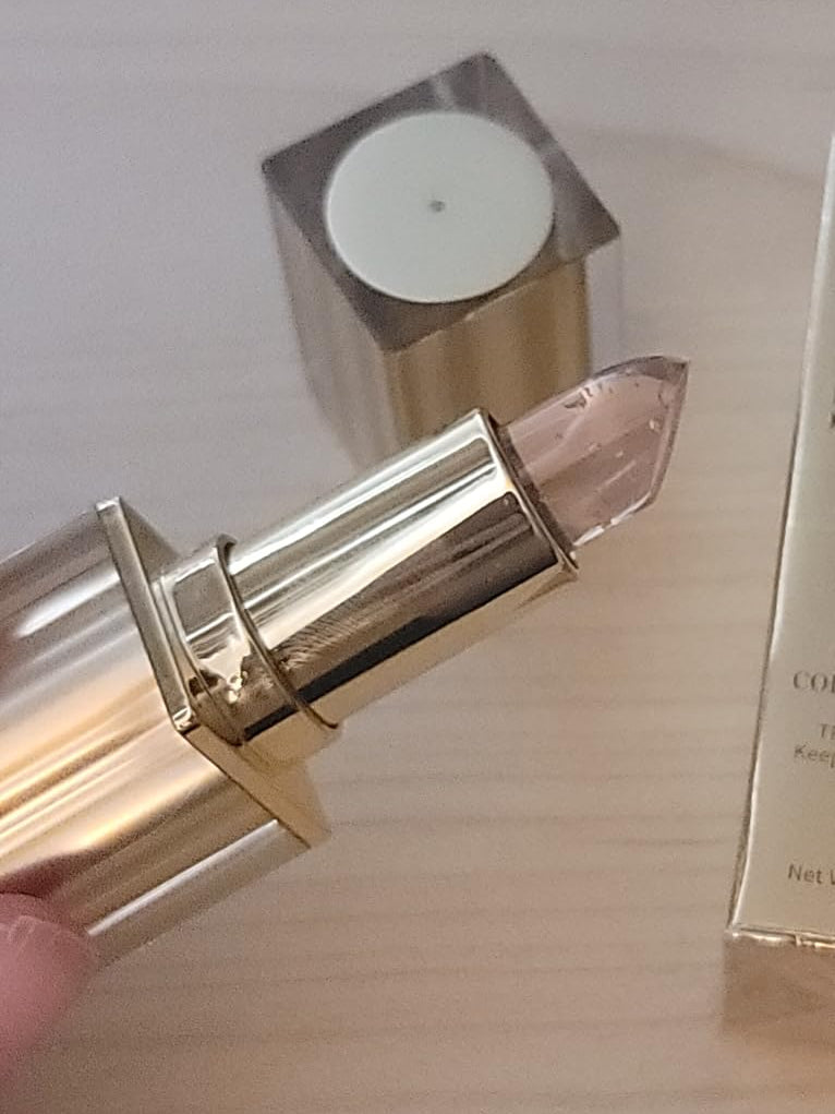 Crystal lipstick close-up