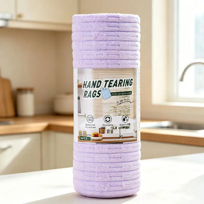 🧻 Reusable Plush Cleaning Cloth Roll – Tear-Off, Washable & Absorbent Kitchen Towels
