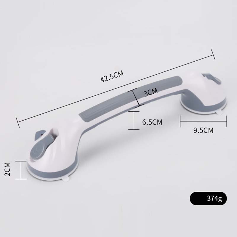 No-Drill Bathroom Suction Grab Handle: Quick-Install, Strong Suction, for Shower & Tub