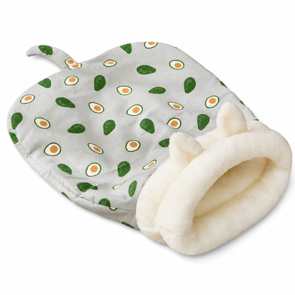 🐱🛏️Semi-Enclosed Hooded Pet Sleeping Bag Cave Bed | Draft-Blocking, Cozy Indoor Winter Rest Spot📦