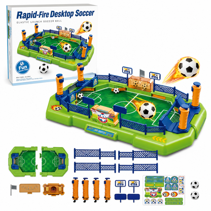 2 Player Battle Tabletop Soccer Game Interactive Table Football Board Toy for Kids