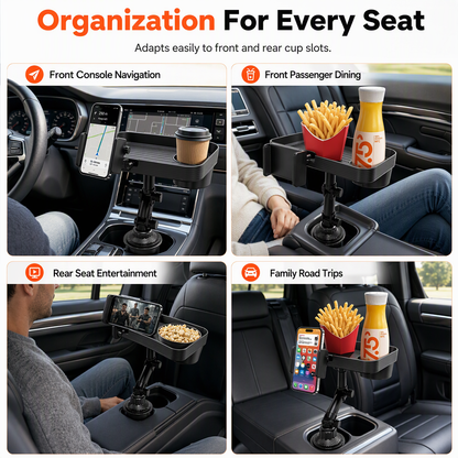 ⏳🔥 LIMITED-TIME 50% OFF! Upgrade Your Car with This 3-in-1 Cup Holder, Phone Mount & Snack Tray