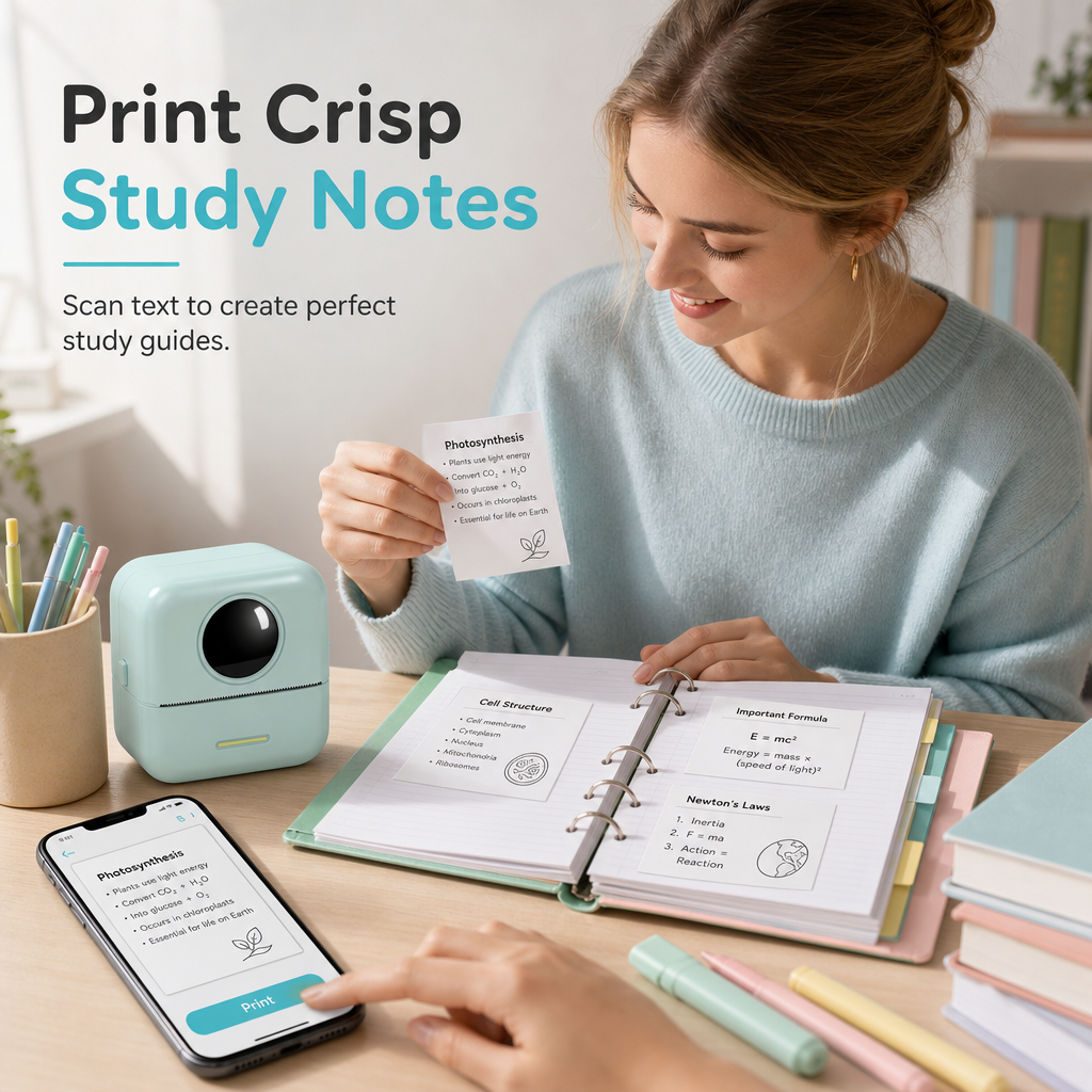 🎁🔥 50% OFF! Pocket-Sized Mini Bluetooth Thermal Printer – Print Anywhere !