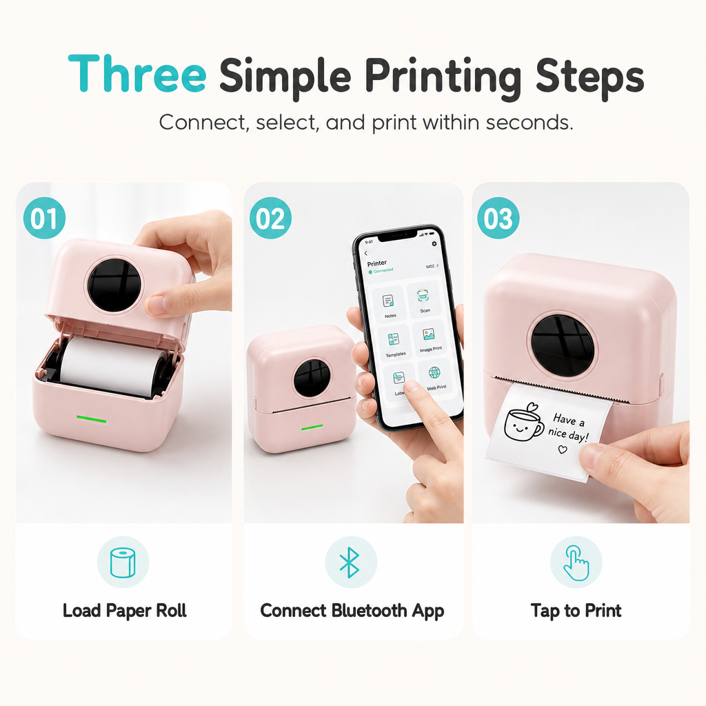 🎁🔥 50% OFF! Pocket-Sized Mini Bluetooth Thermal Printer – Print Anywhere !